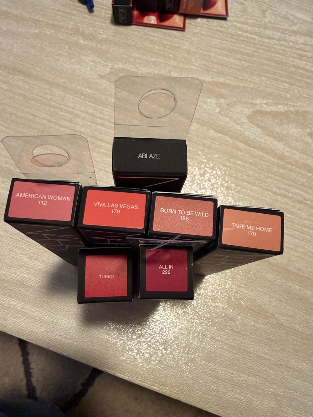 NARS Powermatte High-Intensity Lip Pencil Set Red & Pink NIB